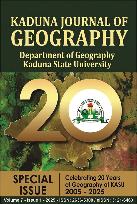 					View Vol. 7 No. 1 (2025): Special Issue: Celebrating 20 Years of Geography at KASU
				